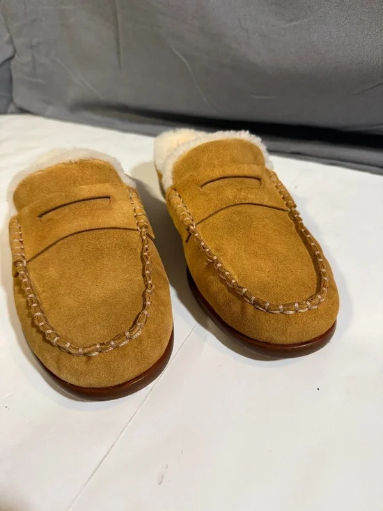 Rag & Bone Shearling Lined Carter Mules Suede Loafers size 39 / 9 US - Picture 8 of 16